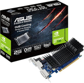 Tarjeta de Video ASUS NVIDIA GT730 2GB GDDR5 Bajo Perfil Ideal para PCs Compactas - Eficiente