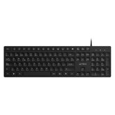 Teclado Alámbrico USB Acteck Vantage Aero TA545 de Membrana con 105 Teclas Resistentes - Clásico y Fiable