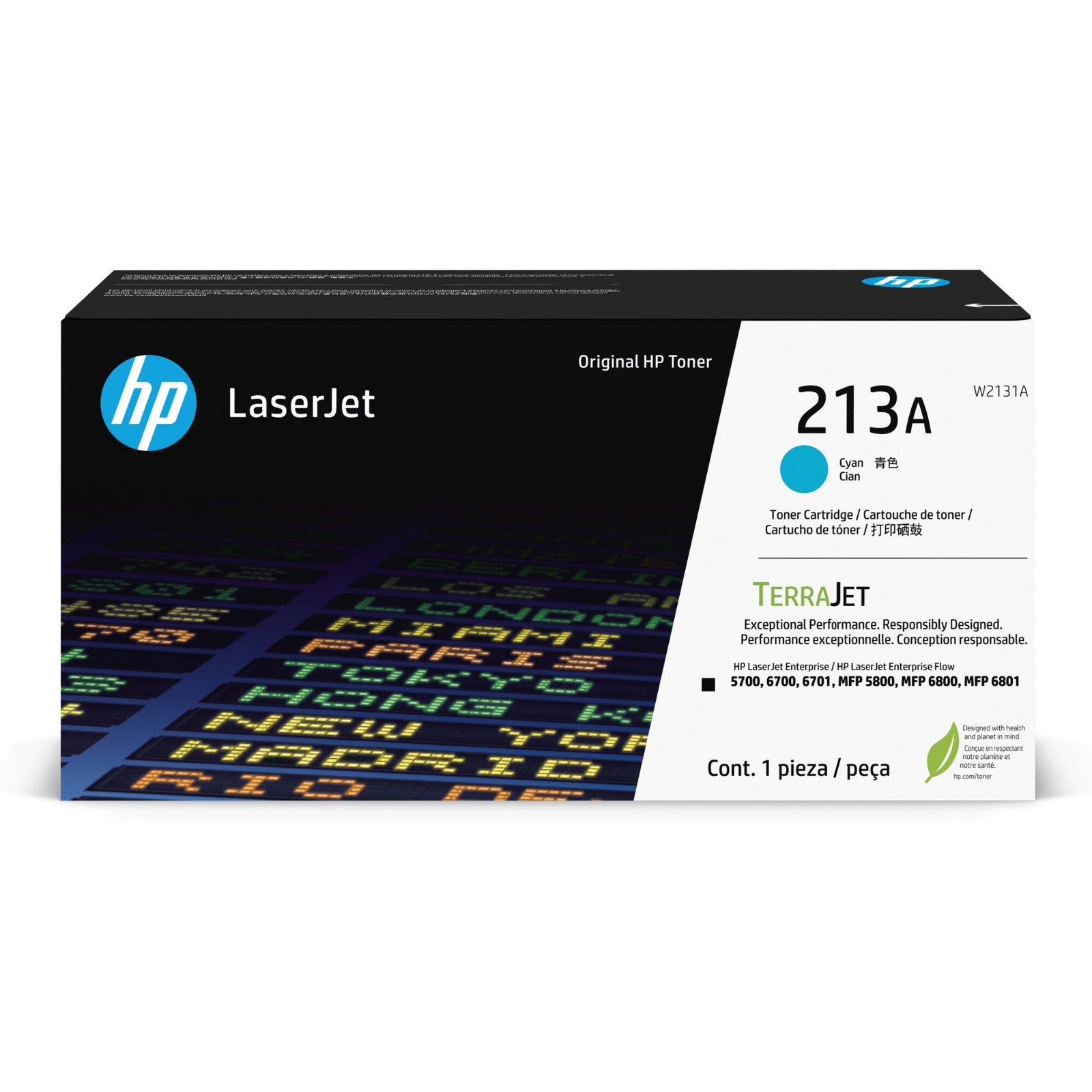 Toner Hp 213A Laserjet Cyan Para 5700 6700 Mfp 5800 6800 W2131A