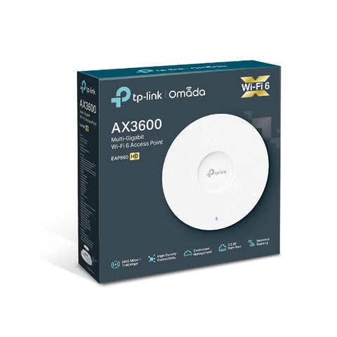 Access Point De Techo Tp-Link, Ax3600,Mu-Mimo, Dualband, Eap660 Hd Access Point De Techo Tp-Link, Ax3600,Mu-Mimo, Dualband, Eap660 Hd