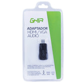 Adaptador Ghia Conversor De Video Hdmi Macho A Vga Hembra Con Audio