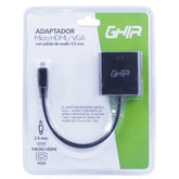 Adaptador Ghia Conversor De Video Micro Hdmi Macho A Vga Hembra