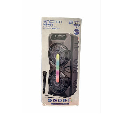 Bafle Necnon Nb-06B Tws Bt6" Microfrono Alambrico, Fm, Micro sd, Usb, 6500W pmpo, Negro, Nbbb6B0165 Bafle Necnon Nb-06B Tws Bt6" Microfrono Alambrico, Fm, Micro sd, Usb, 6500W pmpo, Negro, Nbbb6B0165
