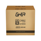 Bobina De Cable Exterior Marca Ghia Cat5e Sin Gel Utp Cca 305m 1000ft Certificacin Ce, Rosh