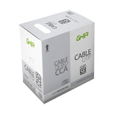 Bobina De Cable Marca Ghia Cat5e Utp Cca Color Gris 24 Awg 100 Metros 328ft Certificacion Ce, Rohs