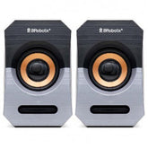 Bocina Brobotix Multimedia Negra Con Plata Audio 3.5mm Alimentacion Usb