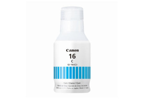 Botella De Tinta Canon Gi-16 C Cyan Para Gx7010, Gx6010 (4418c001aa) Botella De Tinta Canon Gi-16 C Cyan Para Gx7010, Gx6010 (4418c001aa)