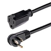 Cable 2 Metros De Extension De Alimentacion, Ángulo Recto Nema 5-15p A Nema 5-15r, 13a 125v, 16awg, Acodado, Alargador - Startech.Com Modelo Rfx-6f-Power-Cord