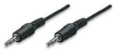 Cable De Audio Manhattan Estéreo 3.5mm Macho-Macho 1.8 metros Negro 334594