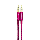 Cable De Audio Vorago Cab-108 3.5 Mm Redondo Metalico Rosa