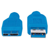 Cable Manhattan Usb 3.0 A Macho - Micro B Macho 1.0 Metros Azul 393898