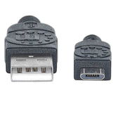 Cable Manhattan Usb A Macho - Micro B Macho 0.5 Metros Negro 325677