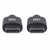 Cable Usb-C Manhattan C Macho-C Macho 1.0 Metros Negro 353342