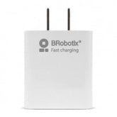 Cargador De Pared Brobotix Carga Rapida, Usb V3.0 Dual, Usb-A X1, Usb-C X1 , 18w, Color Blanco