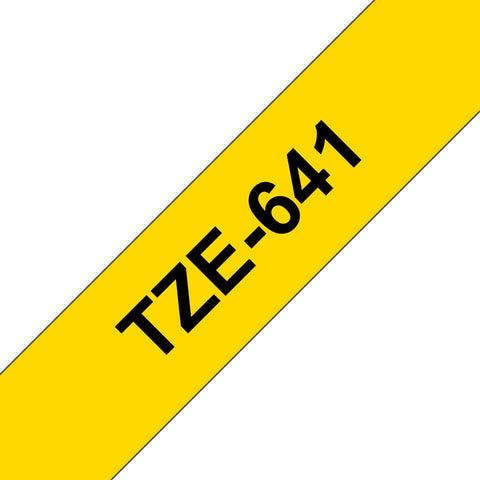 Cinta Brother Tze641 Negro Sobre Amarillo Laminada 1.8 Cm X 8 M De Lar Cinta Brother Tze641 Negro Sobre Amarillo Laminada 1.8 Cm X 8 M De Lar