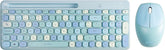 Combo Inalámbrico 2 en 1 Creator Chic Colors MK470, Teclado + Mouse 2.4Ghz Diseño Delgado + 2xBaterías AAA Incluidas Azul Advanced Series