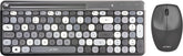 Combo Teclado y Mouse Inalámbrico 2 en 1 Creator Chic Colors MK470, Teclado + Mouse 2.4Ghz, Diseño Delgado + 2xBaterías AAA Incluidas Gris Advanced Series