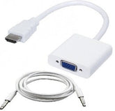 Convertidor Brobotix Hdmi Macho A Vga Hembra Con Audio, Blanco