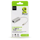 Convertidor Brobotix Usb-C Macho A Rj45 Hembra, Gigabit, Blanco