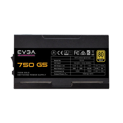 Fuente De Poder Evga 220-G5-0750-X1 Supernova 750 G5 80 Plus Gold Fuente De Poder Evga 220-G5-0750-X1 Supernova 750 G5 80 Plus Gold