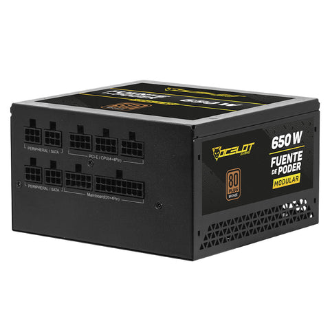 Fuente de poder Ocelot Gaming OPS650. Formato ATX, 650 Watts de potencia, Modular, certificación  80+ Bronze. Fuente de poder Ocelot Gaming OPS650. Formato ATX, 650 Watts de potencia, Modular, certificación  80+ Bronze.