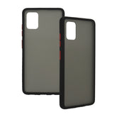 Funda Ghia Humo Semitransparente, Borde Negro Con Mica Para Samsung A51s