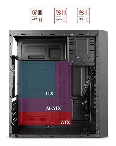 Gabinete Atx Micro Atx Con Fuente De Poder 500w Pc Stylos, (Stpgac4b) Gabinete Atx Micro Atx Con Fuente De Poder 500w Pc Stylos, (Stpgac4b)