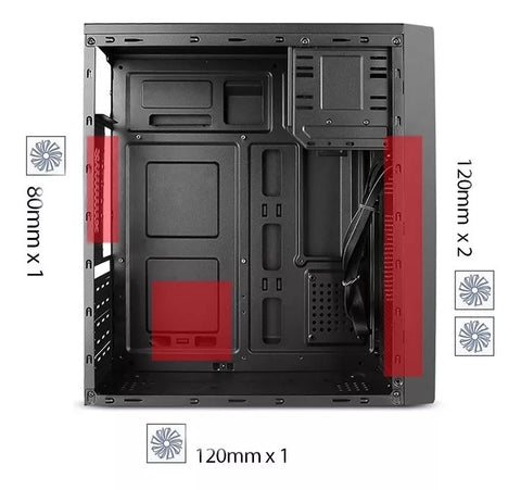Gabinete Atx Micro Atx Con Fuente De Poder 500w Pc Stylos, (Stpgac4b) Gabinete Atx Micro Atx Con Fuente De Poder 500w Pc Stylos, (Stpgac4b)