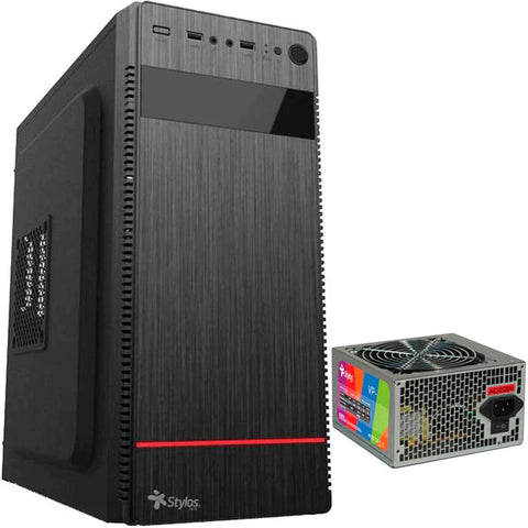 Gabinete Atx Micro Atx Con Fuente De Poder 500w Pc Stylos, (Stpgac4b) Gabinete Atx Micro Atx Con Fuente De Poder 500w Pc Stylos, (Stpgac4b)