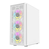 Gabinete Gamer Media Torre Dragonflyii Gm740 Atx Cristal/Malla Blanco