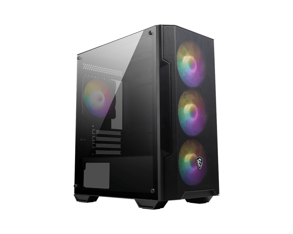 Gabinete Gamer Msi Mag Forge M100A Black Mid Tower 4 Ventiladores