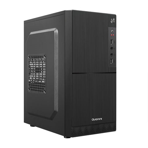 Gabinete Quaroni Frente Abs, Negro Tipo Alumino Cepillado Con Encendido Y Puertos Laterales, Micro Atx, Mini Itx, Fuente De Poder Incluida De 500w Gabinete Quaroni Frente Abs, Negro Tipo Alumino Cepillado Con Encendido Y Puertos Laterales, Micro Atx, Mini Itx, Fuente De Poder Incluida De 500w