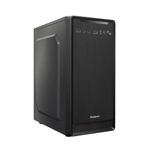 Gabinete Quaroni Mini Torre Frente De Abs, Negro Tipo Alumino Cepillado Con Encendido Y Puertos Laterales, Factor De Forma Micro Atx, Mini Itx, Fuente De Poder Incluida De 500w Gabinete Quaroni Mini Torre Frente De Abs, Negro Tipo Alumino Cepillado Con Encendido Y Puertos Laterales, Factor De Forma Micro Atx, Mini Itx, Fuente De Poder Incluida De 500w