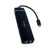 Hub Acteck Usb-C 8 En 1 4k Hdmi + Ethernet + 3 Usb-A 3.0 + Sd / Tf+Usb-C Ac-934626