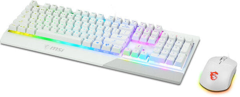 Kit Msi Vigor Gk30 Combo White Us Teclado+Mouse Rgb Mecanico Kit Msi Vigor Gk30 Combo White Us Teclado+Mouse Rgb Mecanico