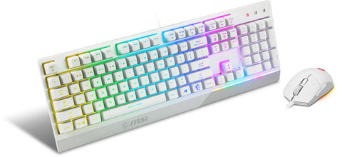 Kit Msi Vigor Gk30 Combo White Us Teclado+Mouse Rgb Mecanico Kit Msi Vigor Gk30 Combo White Us Teclado+Mouse Rgb Mecanico