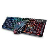 Kit Teclado Y Mouse Brobotix Alambrico Usb, Rgb, Negro