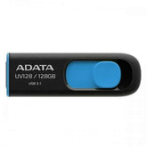 Memoria Flash Adata Uv128 128gb Usb 3.0 Negro Con Azul (Auv128-128g-Rbe)