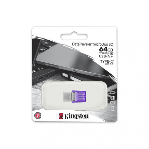 Memoria Flash Kingston 64gb Microduo 3c Usb Type A-C (Dtduo3cg3/64gb) Memoria Flash Kingston 64gb Microduo 3c Usb Type A-C (Dtduo3cg3/64gb)