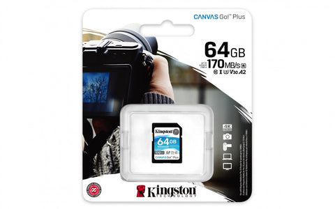 Memoria kingston sdxc canvas go! Plus 170rc10 uhs-i u3 v30 (sdg3/64gb) Memoria kingston sdxc canvas go! Plus 170rc10 uhs-i u3 v30 (sdg3/64gb)