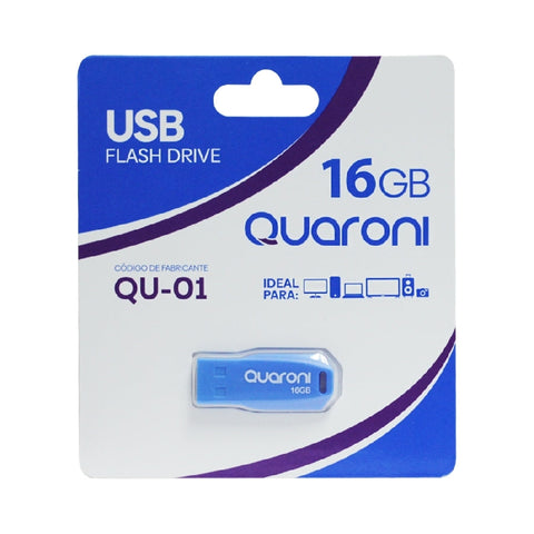 Memoria Quaroni16gb Usb Plastica Usb 2.0 Compatible Con Android, Windows, Mac Memoria Quaroni16gb Usb Plastica Usb 2.0 Compatible Con Android, Windows, Mac