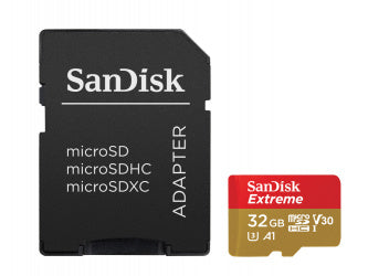 Memoria Sandisk Micro Sdhc Extreme 32gb A1 Con Adaptador (Sdsqxaf-032g-Gn6aa)