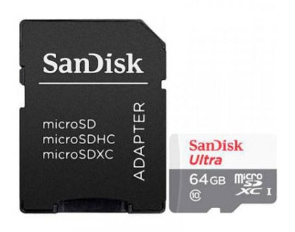 Memoria Sandisk Micro Sdxc Ultra 64gb Cl10 (Sdsqunr-064g-Gn3ma) Memoria Sandisk Micro Sdxc Ultra 64gb Cl10 (Sdsqunr-064g-Gn3ma)