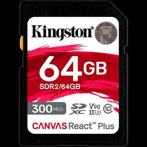 Memoria Sd Kingston Sdxc Canvas React Plus 300R Uhs-Ii V90  (Sdr2/64Gb) Memoria Sd Kingston Sdxc Canvas React Plus 300R Uhs-Ii V90  (Sdr2/64Gb)