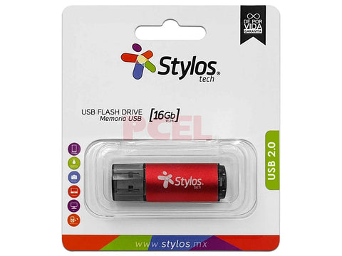 Memoria Usb Stylos 16gb Flash 2.0 Metal Con Tapa Rojo (Stmus72w) Memoria Usb Stylos 16gb Flash 2.0 Metal Con Tapa Rojo (Stmus72w)