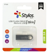 Memoria Usb Stylos 16gb Flash 2.0 Plata, Pack 10 (Stusb1016)