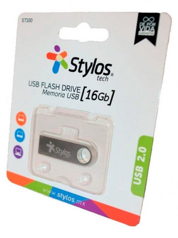Memoria Usb Stylos 16gb Flash 2.0 Plata, Pack 10 (Stusb1016) Memoria Usb Stylos 16gb Flash 2.0 Plata, Pack 10 (Stusb1016)