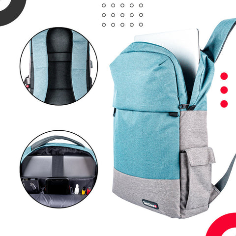 Mochila Backpack Techzone Strong Tz21lbp07-A 15.6 Azul Cielo Mochila Backpack Techzone Strong Tz21lbp07-A 15.6 Azul Cielo