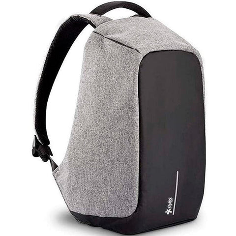 Mochila Stylos Antirrobo Plata, Compartimentos Cargador Usb (Stabap1s Mochila Stylos Antirrobo Plata, Compartimentos Cargador Usb (Stabap1s