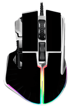 Mouse Game Factor Laser, Pixart 3370, 19k Dpi, 6+1 Botones, Rgb, Mog602 - Negro